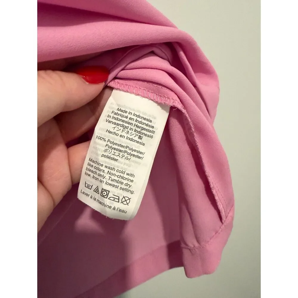 J.Crew Pink Ruffle-Trim Sleeveless Blouse | Size 4